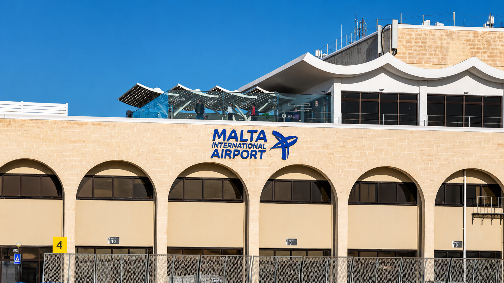 Malta International Aiport (MIA) Building Picture with Logo